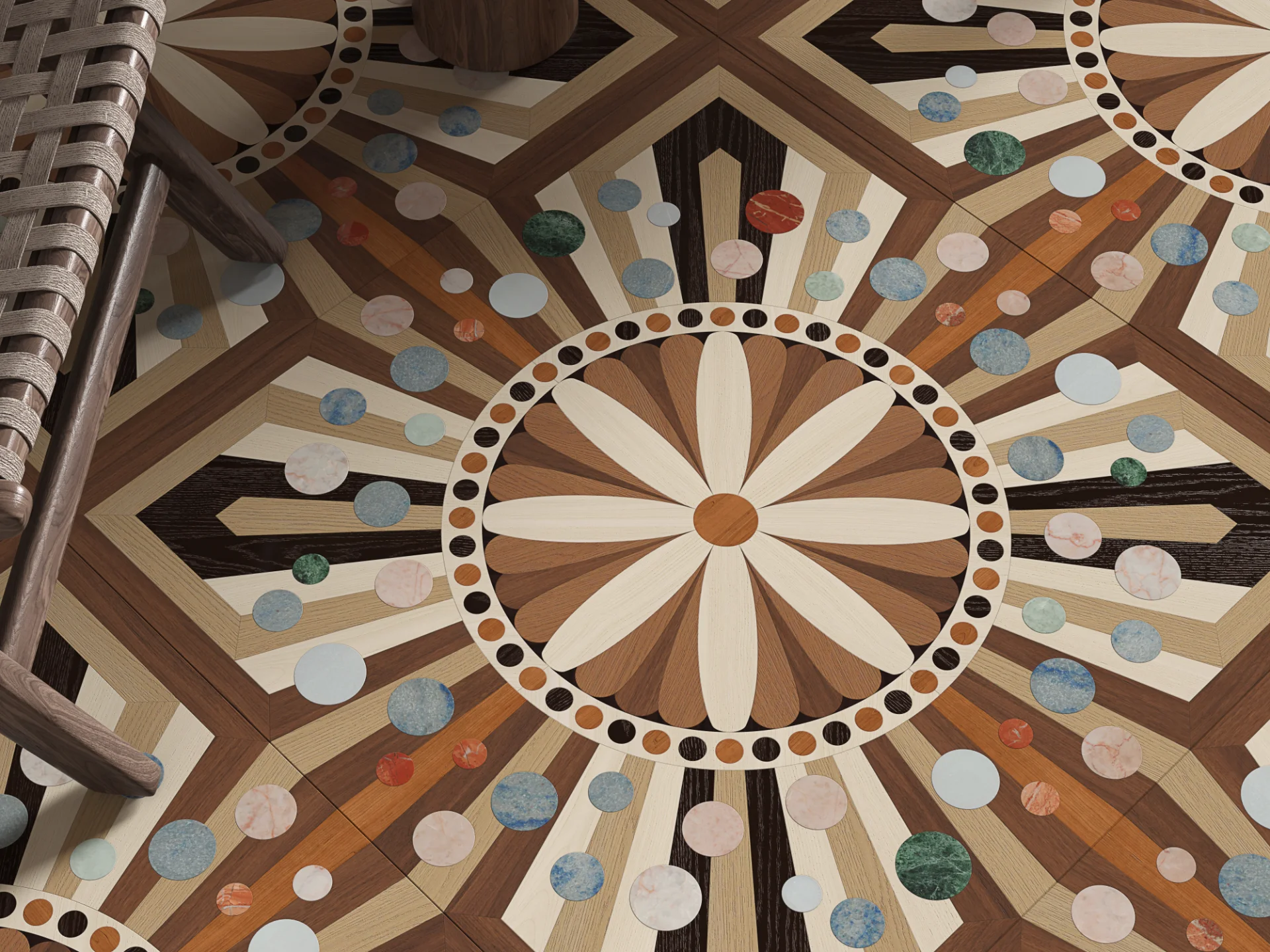 Intricate geometric tile pattern