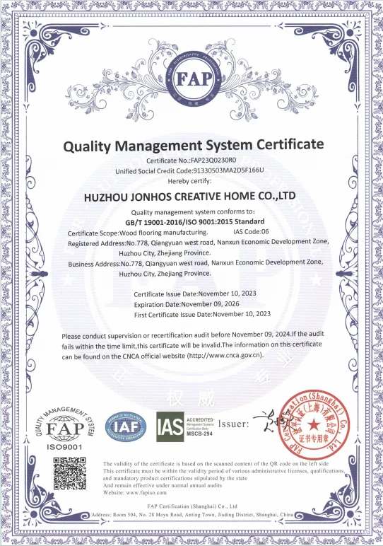 ISO 9001 Quality Management Certification