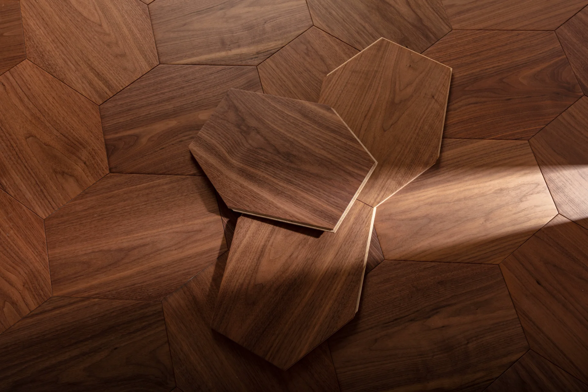 Wooden Hexagonal Floor Panels